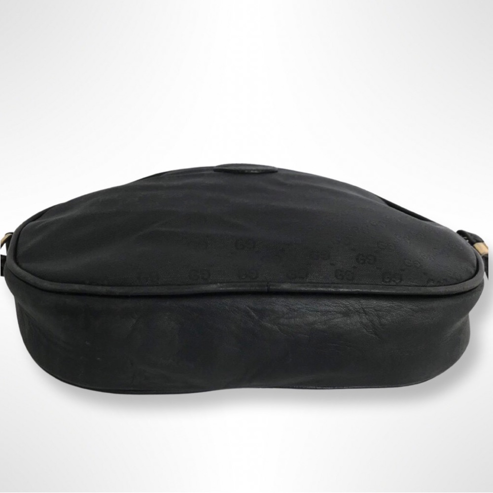 GUcci  GG Black Monogram Women Oval Canvas Vintage Shoulder/Crossbody Bag - Picture 4 of 6